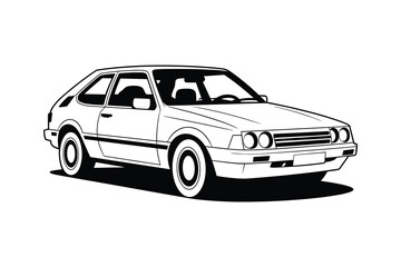 Obraz premium Classic Car Illustration