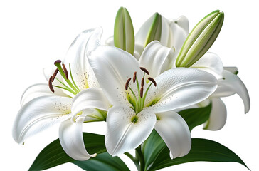 Fototapeta premium white lily flower