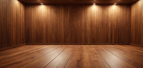 Background for wooden TV studio 3d rendering