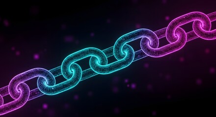 3D Neon Chain: Holographic Connection