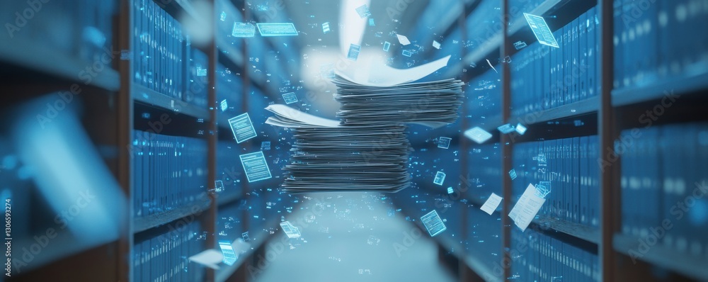 Poster digital archive: data flow in modern library