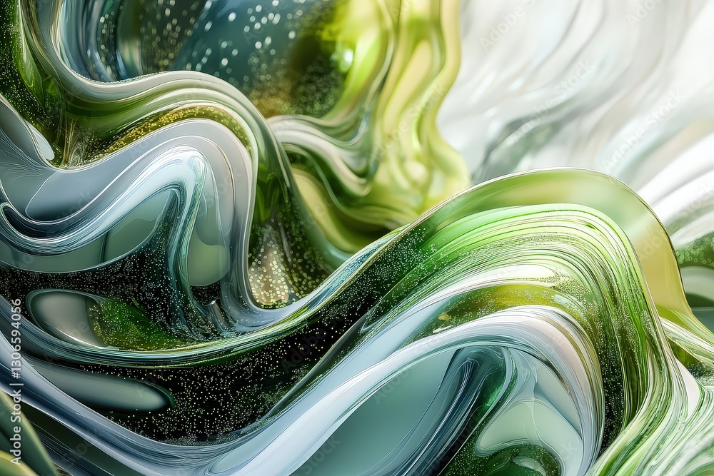 Poster fusion of organic and synthetic elements illustrating the relationship between nature and technology