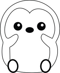 cartoon illustration of a penguin 