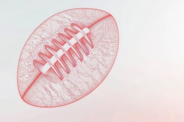 Outdoor activity-themed 3D glyph icon of a football.