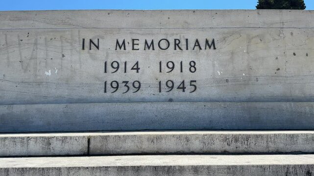 A war memorial plaque for a soldiers who perished in World War 1 and 2. The plaque is erected at the campus of University of Cape Town to honour all who lost their lives in the wars.
