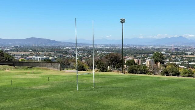 A beautiful scenic rugby ground in Cape Town on the university campus of UCT.