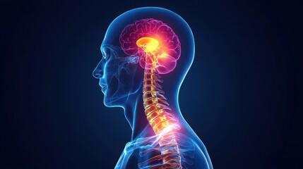 Brain & Spine Anatomy for Neuralgia Pain.