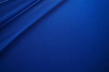 Elegant Deep Blue Fabric with Soft Wavy Folds