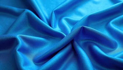 Obraz premium Seamless blue fabric, panoramic view, textured background, soft, retro, smooth