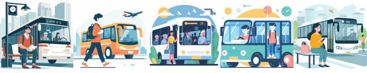 Vector of a bus passenger.