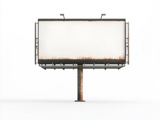 Obraz premium Empty billboard stands alone in a vast urban landscape