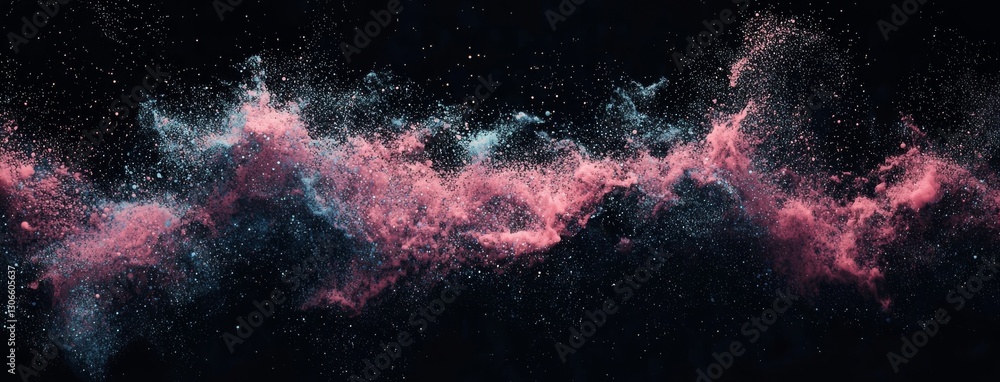 Poster a 3d rendering depicts an abstract music background with an equalizer displaying sound waves and mus
