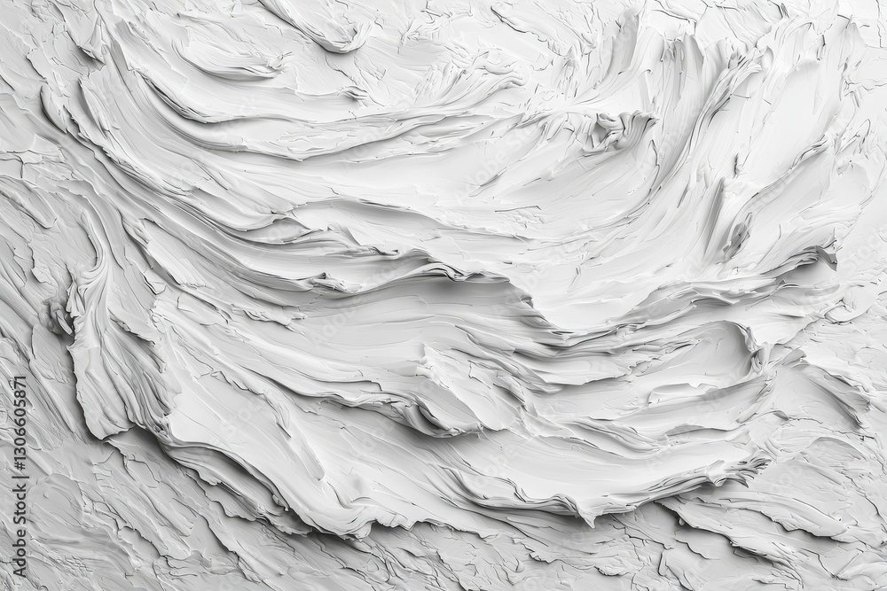 Poster composition that utilizes curved elements against an abstract backdrop