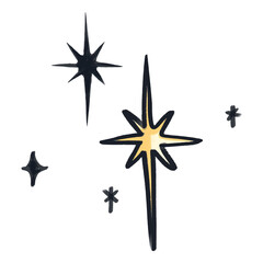 vector illustration of a star isolated on white