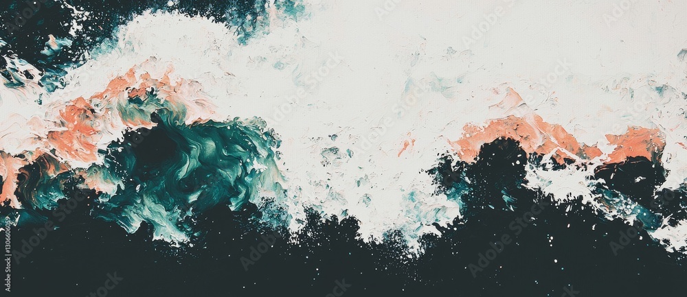 Poster a grunge texture with abstract weathering, featuring a background of paint strokes and splatters, al