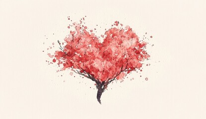 Modern abstract art on canvas and designer red wood come together in a collection of oil paintings to create a unique interior decor