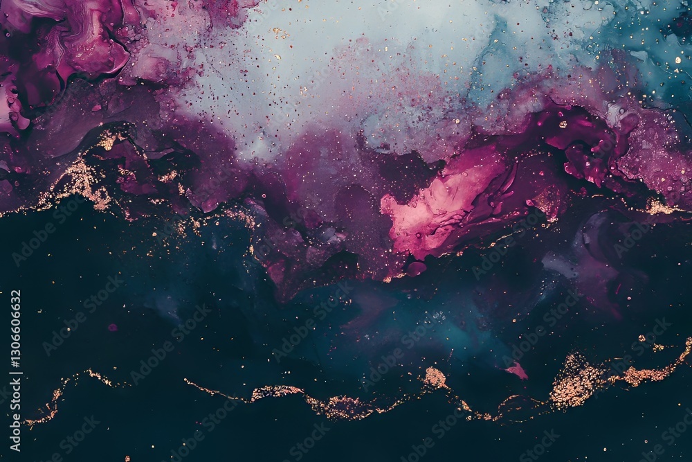 Poster the creation of a modern art wallpaper involves mixing acrylic paints to design an abstract colorful