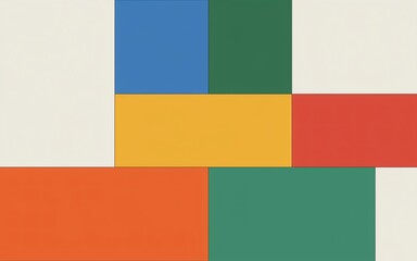 Colorful geometric shapes composition (1)