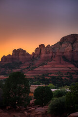 sunset in the mountains