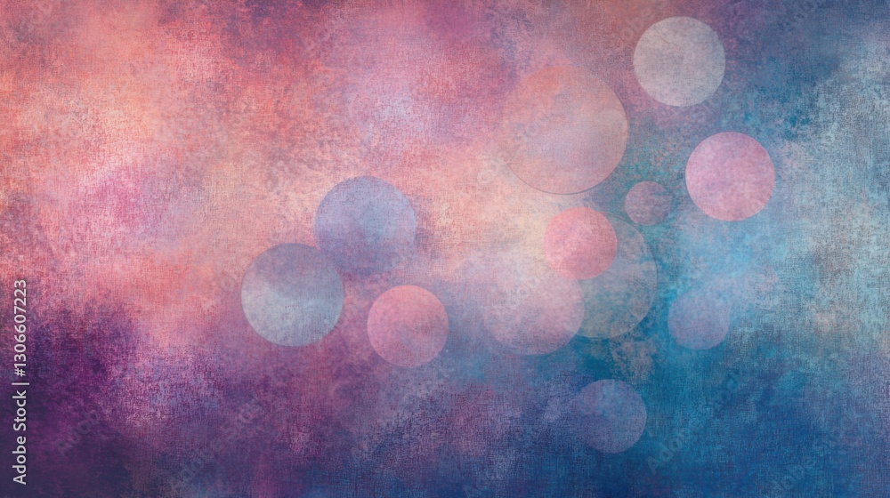 Poster abstract pastel background with bokeh circles