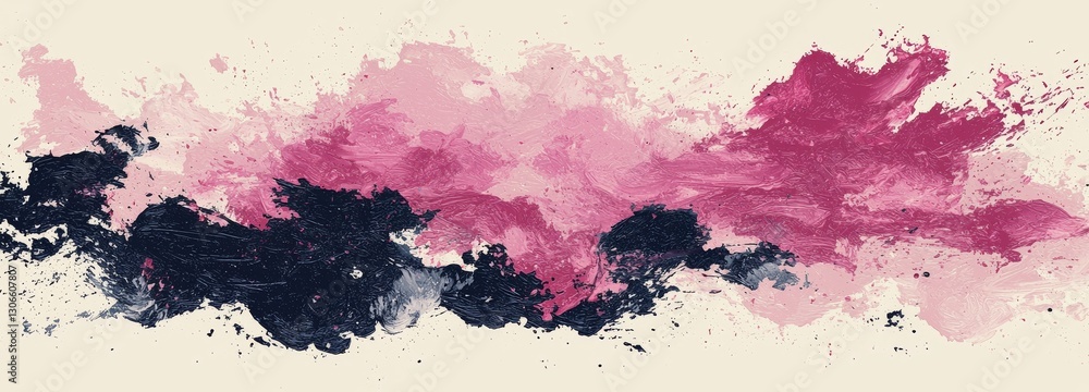 Poster the background is an abstract digital painting featuring colorful flow brush strokes with a wavy app