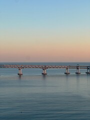 Fototapeta premium 한국의 부산, 바다의 석양