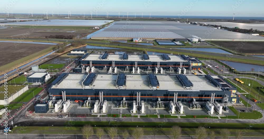 Poster data center in the netherlands, hyperscaler, internet, data, computing, clouds and server infrastruc