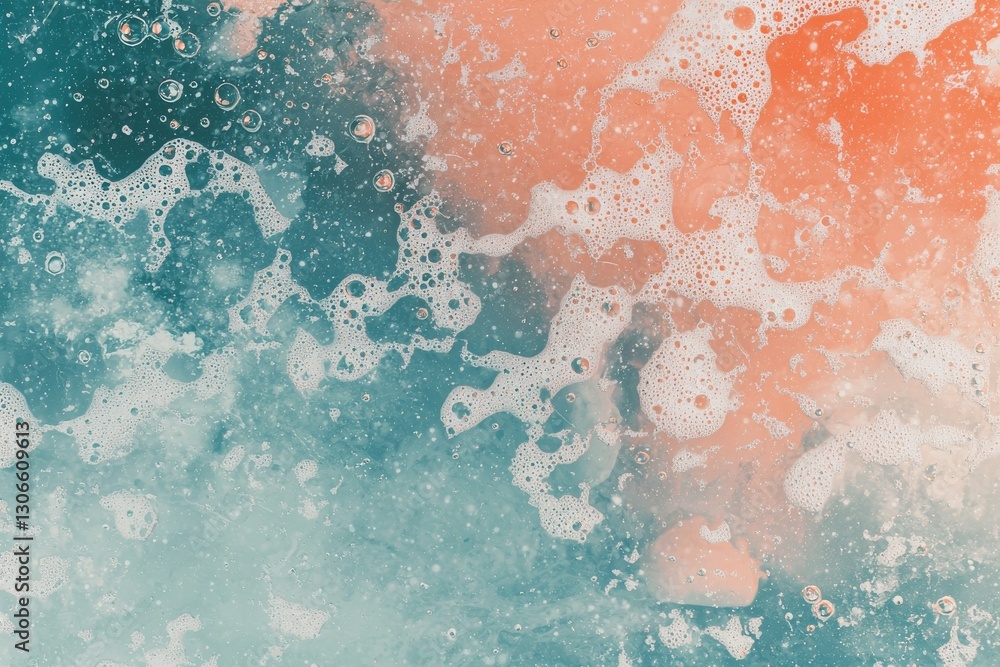 Poster closeup of an abstract background featuring round vaccine cells in various sizes, illuminated by a k