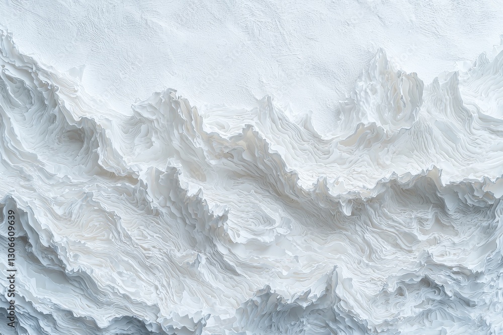 Poster abstract background featuring wavy white elements and a structured composition