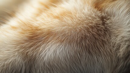 Close-up of golden and white fur with detailed texture and depth of field