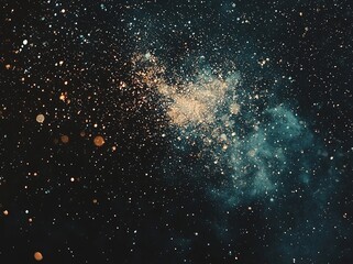 Obraz premium The concept is illustrated by a background consisting of abstract, defocused blue lights and a bokeh effect