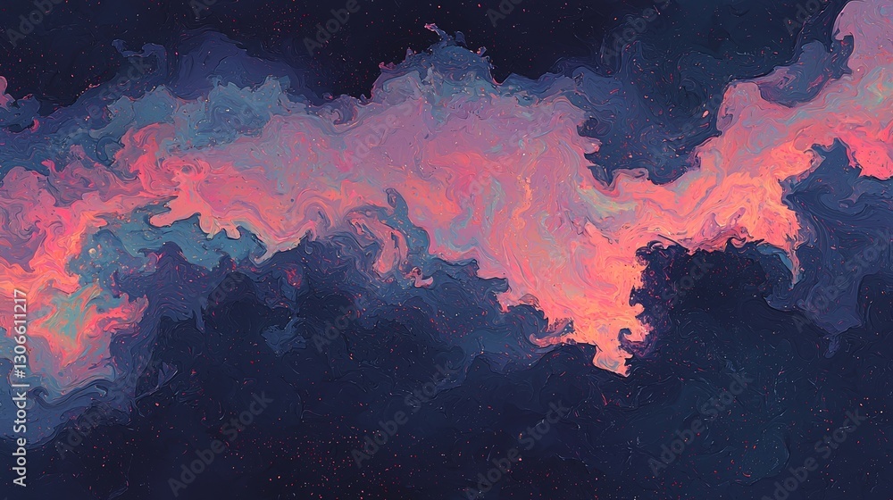 Poster an abstract caustic background, generated through 3d rendering, showcases a vibrant display of color