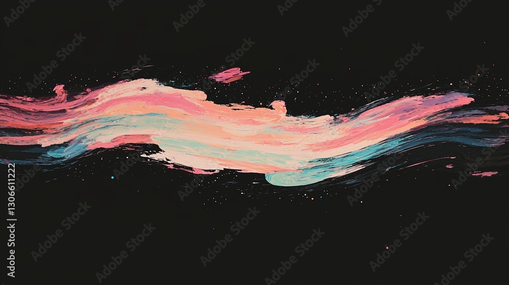 Poster a 3d rendering features an abstract background that showcases a vibrant spectrum of colors, ideal fo