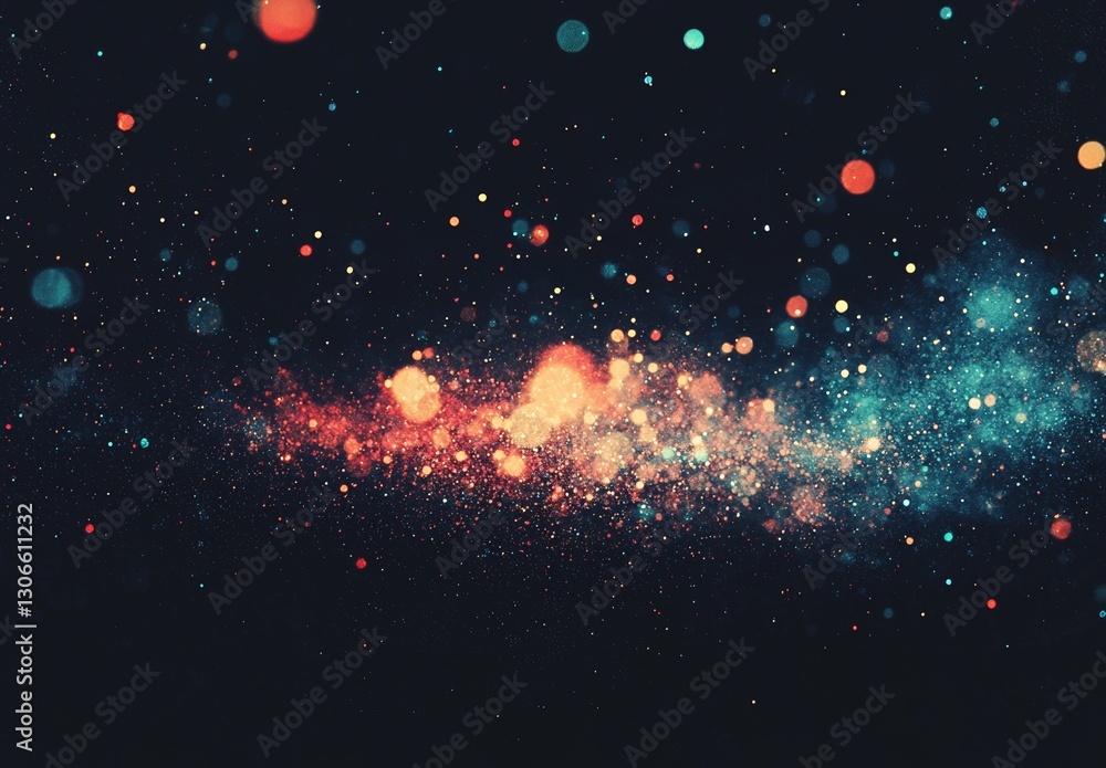 Poster a speedy streak of light forms a geometric shape against an abstract technological backdrop