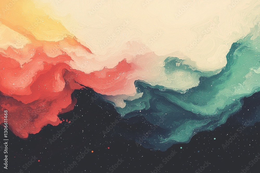 Poster vibrant lines serve as an abstract background header illustration