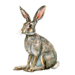 Obraz premium A Rabbit rabbit illustration watercolor.