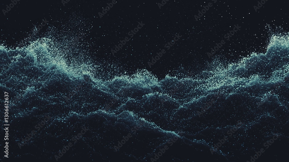 Poster the concept of ai technology is represented by abstract connected dots and lines, symbolizing the mo