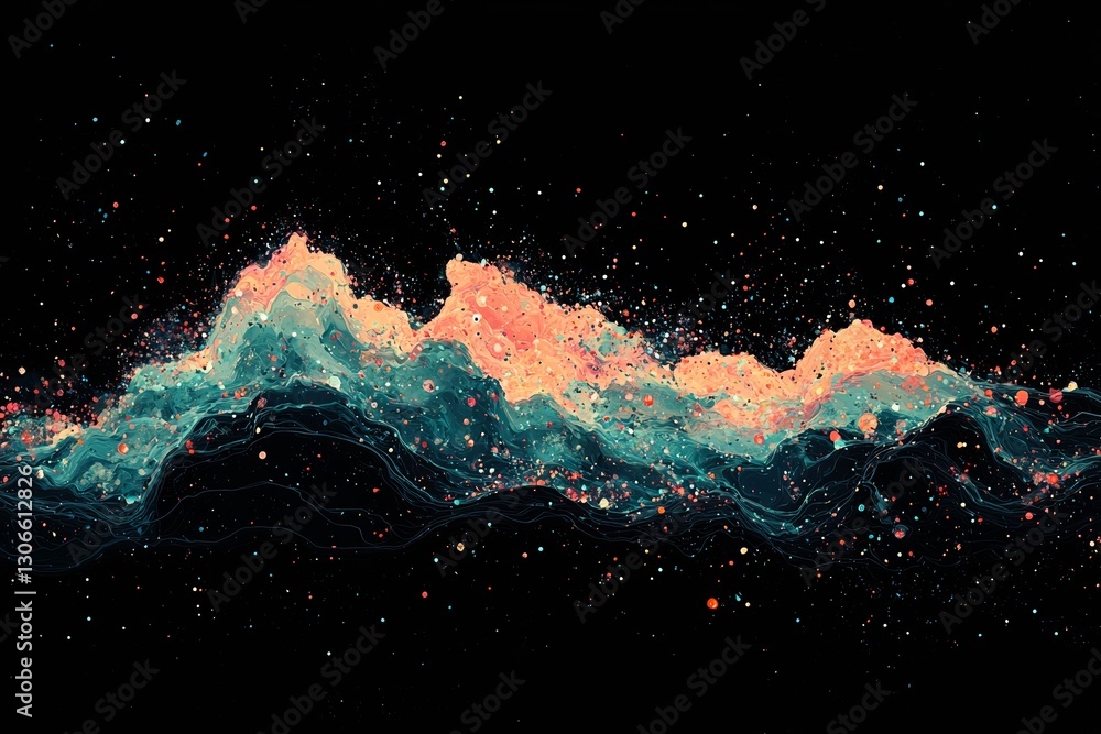 Poster a digital data and network connection background, characterized by a technology-themed design with c
