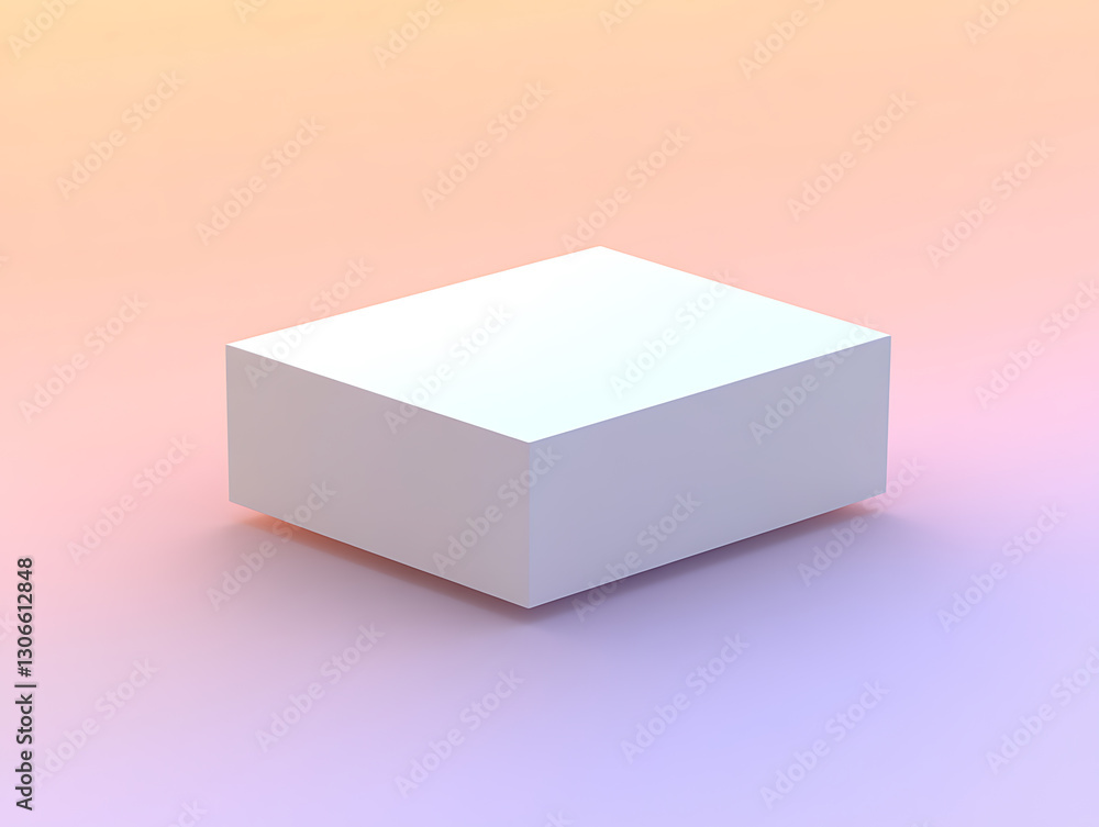 Aufkleber creative minimalist design abstract background 3d object soft colors visual art modern aesthetic