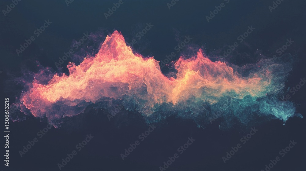 Poster vibrant multicolored data glows across an abstract digital backdrop, derived from stock