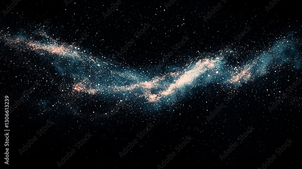 Aufkleber the background features a blue abstract motion of light, created by generative ai