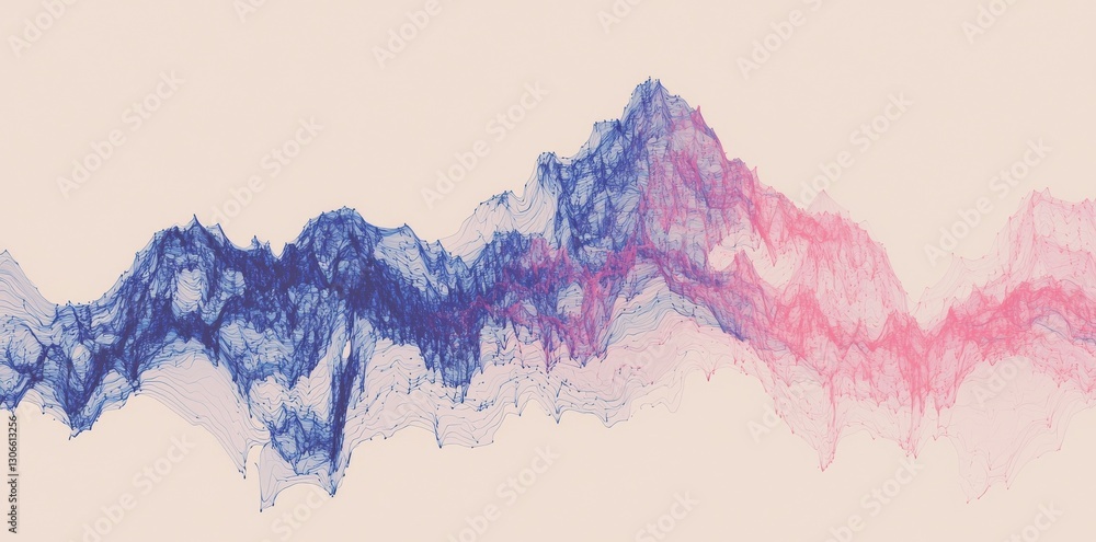 Poster a modern design featuring glowing waves with an abstract background, incorporating dynamic flowing l