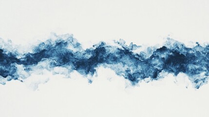 The background features an abstract blue wave set against a white backdrop, generated using ai
