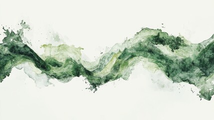 A bright and zesty vibrant lime green wave abstract design is set against a white background
