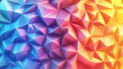 Fototapeta premium Geometric polygons in glowing colors, creating a futuristic vibe, sleek and modern, ultra-detailed, 8k