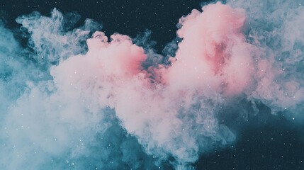 Fototapeta premium A gentle, ethereal backdrop featuring a gradual blend of blue, purple, and white hues, evoking the appearance of clouds or mist