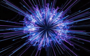 Fototapeta premium Abstract explosion in vibrant colors