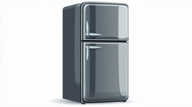 Frigidaire refrigerator with open doors on a white background