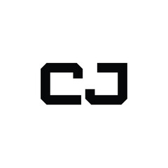 CJ monogram logo design letter text name symbol monochrome logotype alphabet character simple logo