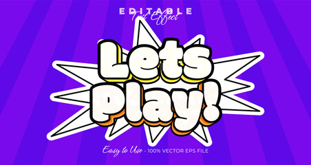 lets play editable text style, comic text effect